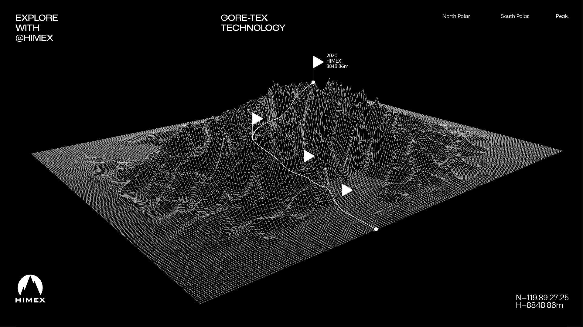 探路者HIMEXlogo設(shè)計(ji)